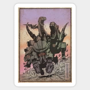 Dinobot ukiyo-e Sticker